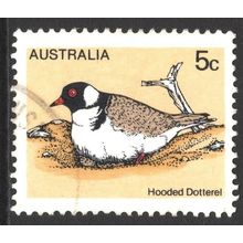 AUSTRALIA 1978: BIRDS DEFINITIVES - 5c HOODED DOTTEREL USED (G5)