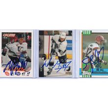 Autographed 3 Card Lot with Wayne Gretzky Signed
