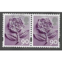 ENGLAND PAIR OF '90P' TUDOR ROSE ' (EN20) FINE USED (EBID76-244)