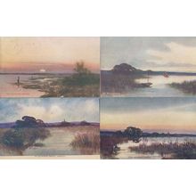Norfolk Broads On Hanworth Hickling Salhouse Wroxham 4x Old Postcard s