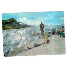 RHONE GLACIER, ALPHORN BLOWER unused postcard =