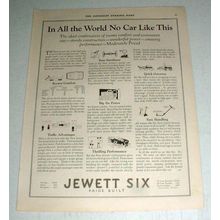 1923 Jewett Six Car Ad - In All The World