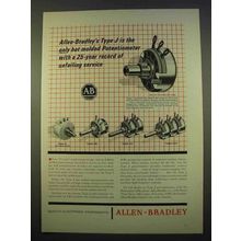 1963 Allen-Bradley Ad - Type J Hot Molded Potentiometer