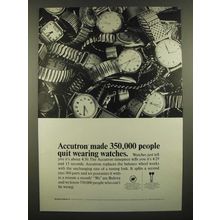 1966 Bulova Accutron Watch Ad - Made 350,000 People Quit Wearing Watches