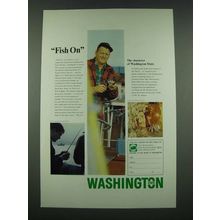 1970 Washington Tourism Ad - Fish On