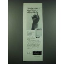 1970 Waste King Universal Dishwasher Ad - Anyone Want our new 20-Year