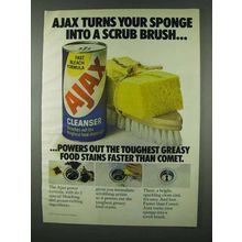 1978 Ajax Cleanser Ad - Sponge Into Scrub Brush