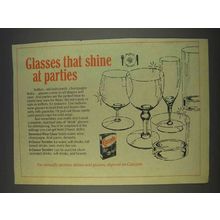 1982 Cascade Detergent Ad - Glasses Shine at Parties