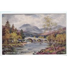 Old Bridge of Dee Art by Melvin Rennie Postcard A634