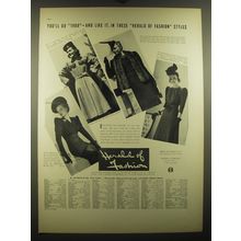 1938 B. Altman Herald of Fashion Ad - You'll go 1900 - and like it