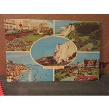 EASTBOURNE, SUSSEX multiview used postcard by D V Bennett Ltd 1975 pm =