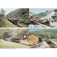 Ravenglass & Eksdale Railway Lake District 4x Vintage Postcard s