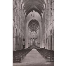 Laon Cathedral French French Real Photo Interior Vintage Postcard