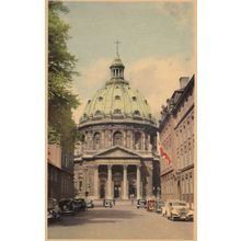 Marmorkirken The Marble Church Denmark Old Postcard