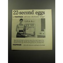 1957 Tappan Microwave Oven Ad - 22-second eggs in Tappan Cold-oven
