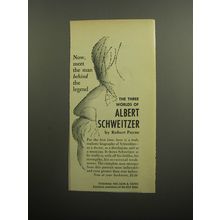 1957 Thomas Nelson & Sons Book Ad - Three Worlds of Albert Schweitzer