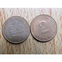 1983f 2 Pfennig Germany Coin