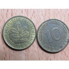 1985j 10 Pfennig Germany Coin