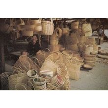Cambodia Crafts & Culture Phnom Penh Straw Baskets Postcard