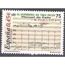 España 2001 Michel 3673 Neuf ** Cote (2008) 0.95 € Manuel de Falla