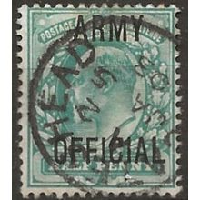 1902 O48 1/2d Blue-Green Army Official Fine Used ..