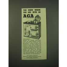 1942 AGA Model C Cooker Ad - You know where you are with an AGA