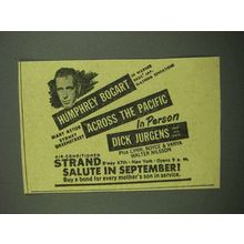 1942 Across the Pacific Movie Ad - Humphrey Bogart