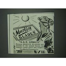 1943 Marlin Blades Ad - A.E.F. Africa