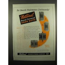 1954 National Round Cornered Door Butts Ad - Performance