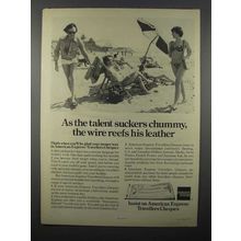1977 American Express Travelers Cheques Ad - Wire Reefs
