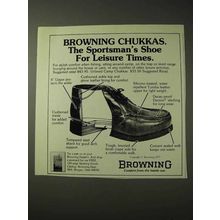 1977 Browning Chukkas Shoe Ad - Leisure Times