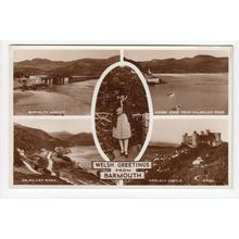 Multiview of Barmouth Merionethshire RP Postcard 219351