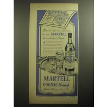 1946 Martell Cognac Ad - From here-for over 230 years has come Martell