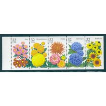 2993-2997a 32c Flowers Very Fine MNH Pane/5 L01399