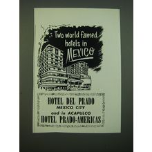1956 Hotel Del Prado and Hotel Prado-Americas Ad - Two world famed hotels
