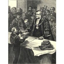 LORD MAYOR AND THE RECLAIMED STREET ARABS 1872 Brewtnall VICTORIAN ENGRAVING