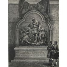 MONUMENT TO THE 42nd HIGHLANDERS DUNKELD CATHEDRAL 1872 VICTORIAN ENGRAVING