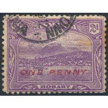 Definitive surch: 1d on 2d - Tasmania 1912 - FH - SG 260a