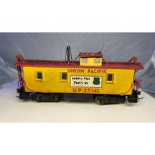 Brass UP Union Pacific CA-1 Yellow Caboose, HO Scale, weathered