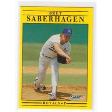 1991 Fleer Bret Saberhagen baseball card #567 – Royals