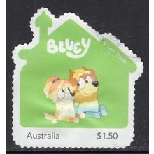 2024: KIDS' SHOWTIME GREATS, BLUEY, USED SELF-ADHESIVE MYSTAMP. 060