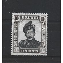 Brunei.SG106 10c Sultan Omar Ali Saifuddin.Fine Used.Aug25d