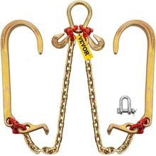 V Bridle Chain, 5/16 in x 2 ft Bridle Tow Chain, Grade 80 V-Bridle Transport...