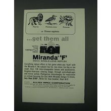 1964 Miranda F Camera Ad - Felis Leo Philohela Minor Rosaceae
