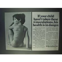 1973 Metropolitan Life Insurance Ad - 6 Inoculations