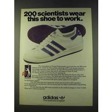 1979 Adidas ATP Tennis Shoe Ad - 200 Scientists Wear
