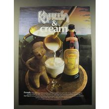 1986 Kahlua Liqueur Ad - Kahlua & Cream