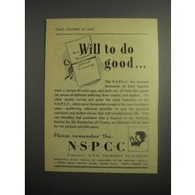 1948 NSPCC National Society for the Prevention of Cruelty to Children Ad