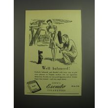 1948 Cope's Escudo Cigarettes Ad - Well balanced!