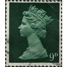 GB, QE II Machin definitive, green 1967, 9d, #7